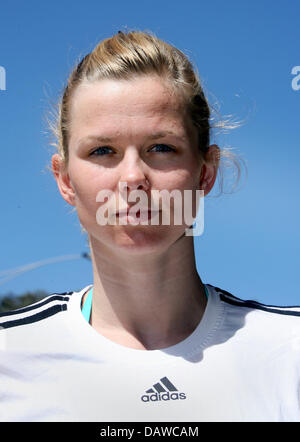 La nageuse allemande Britta Steffen photographié à la 12e Championnats du Monde de Natation FINA à Melbourne, Australie, 22 mars 2007. Photo : Bernd Thissen Banque D'Images