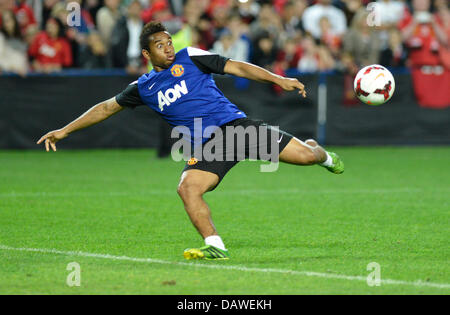 Sydney, Australie. 19 juillet, 2013. Anderson pendant la séance de formation de Manchester United devant plus de 22 000 fans en avant de la pré saison d' match contre l'A-League All Stars à l'Allianz Stadium, Sydney. Credit : Action Plus Sport/Alamy Live News Banque D'Images