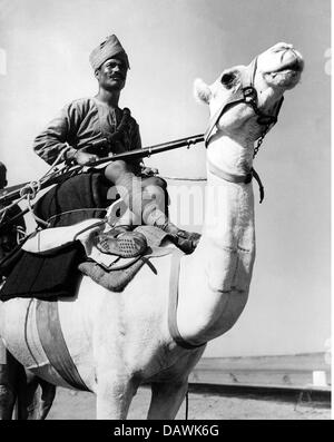 Géographie / Voyage, Egypte, gens, patrouille dans le désert à dos de chameau entre Suez et le Caire, vers les années 1950, droits additionnels-Clearences-non disponible Banque D'Images