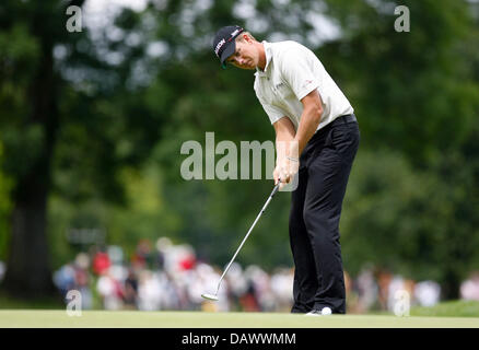 Le Suédois Henrik Stenson golf pro illustré en action à la BMW International Open Golf Club München Eichenried dans près de Munich, Allemagne, 21 juin 2007. Stenson défend au tournoi 3295/95 jusqu'au 24 juin 2007. Photo : Andreas Gebert Banque D'Images