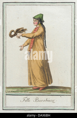 Les costumes de différents pays, 'Fille Barabinze83.190.236' M. Banque D'Images