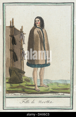 Les costumes de différents pays, 'Fille de' M.83.190.398 Nootka Banque D'Images