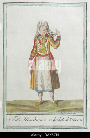 Les costumes de différents pays, 'Fille Mordwine en habits de noces' M.83.190.231 Banque D'Images