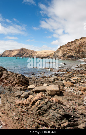 Deuxième Valley Beach et de la jetée, destination populaire sur la péninsule de Fleurieu en Australie du Sud Banque D'Images