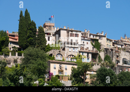 Le Haut-de-Cagnes, village médiéval à proximité de Nice, France Banque D'Images