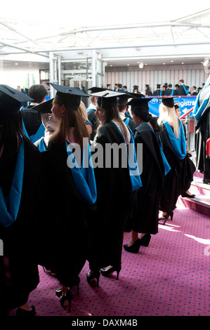 Le jour de la remise des diplômes de l'Université de Warwick, Royaume-Uni Banque D'Images