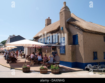 Commencer Bay Inn, Torcross lieu non identifié, sables bitumineux, Devon, UK 2013 Banque D'Images