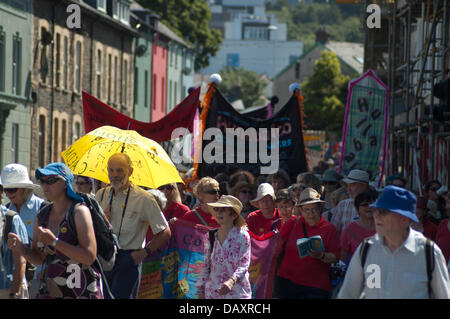 Aberystwyth, Pays de Galles, Royaume-Uni. 20 juillet. Célébrer sa 31e année, le Festival des Choeurs de rue a lieu le week-end dans l'ensoleillée, ville balnéaire d'Aberystwyth. Credit : Barry Watkins/Alamy Live News Banque D'Images