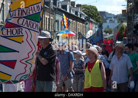 Aberystwyth, Pays de Galles, Royaume-Uni. 20 juillet. Célébrer sa 31e année, le Festival des Choeurs de rue a lieu le week-end dans l'ensoleillée, ville balnéaire d'Aberystwyth. Credit : Barry Watkins/Alamy Live News Banque D'Images