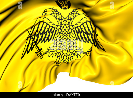 Eglise grecque orthodoxe d'un drapeau. Close Up. Banque D'Images