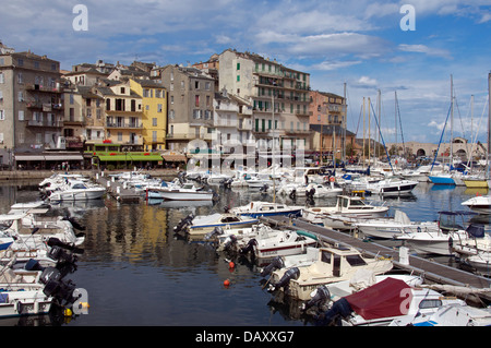 Marina au Vieux Port Bastia Corse France Banque D'Images