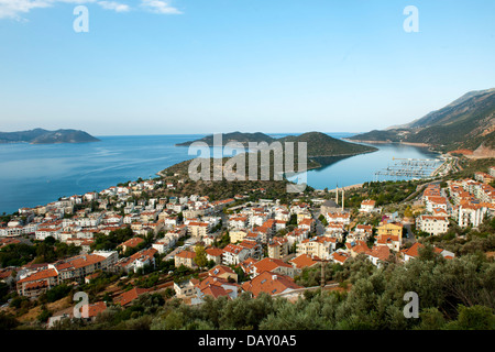 Asien, Türkei, Provinz, Kas, Ortsansicht und Blick auf den neuen Hafen Banque D'Images