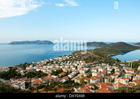 Asien, Türkei, Provinz, Kas, Ortsansicht, im Hintergrund die griechische liens Insel Kastellorizo, (TÜRK. Meis), Banque D'Images