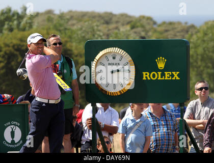 20.07.13 Muirfield, East Lothian, en Ecosse. Sergio Garcia l'Espagne en action lors de la troisième ronde de l'Open de Golf de Muirfield. Le championnat 2013 sera le 142e Open Championship tenue 18-21 Juillet à Muirfield Golf Links à Bouaye, East Lothian, en Ecosse. Banque D'Images