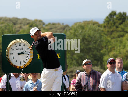 20.07.13 Muirfield, East Lothian, en Ecosse. L'Irlande Padraig Harrington en action lors de la troisième ronde de l'Open de Golf de Muirfield. Le championnat 2013 sera le 142e Open Championship tenue 18-21 Juillet à Muirfield Golf Links à Bouaye, East Lothian, en Ecosse. Banque D'Images