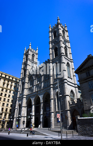 La basilique Notre-Dame, Place d'armes. Montréal, Québec, Canada. Banque D'Images