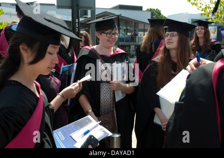 Le jour de la remise des diplômes de l'Université de Warwick, Royaume-Uni Banque D'Images