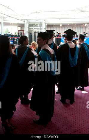 Le jour de la remise des diplômes de l'Université de Warwick, Royaume-Uni Banque D'Images