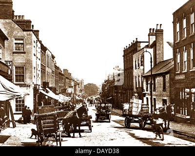 Worksop au début des années 1900, Rue Du Pont Banque D'Images