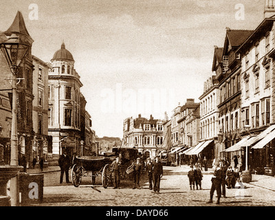 Truro Boscawen Street début des années 1900 Banque D'Images