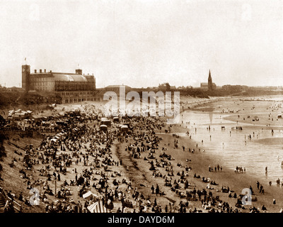 Tynemouth Long Sands début des années 1900 Banque D'Images