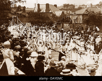 Hemsworth fête catholique début des années 1900 Banque D'Images
