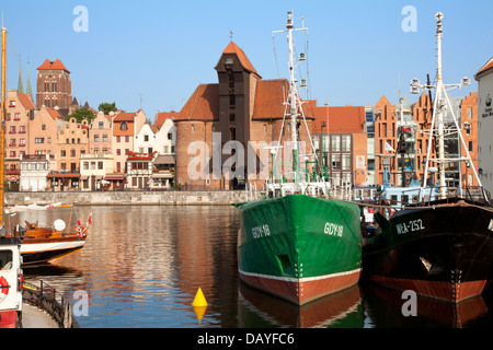 Marina dans la ville de Gdansk, Pologne Banque D'Images