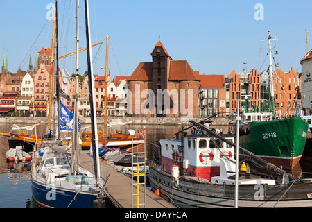 Marina dans la ville de Gdansk, Pologne Banque D'Images