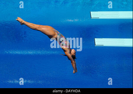 Barcelone, Espagne. 21 juillet, 2013. Pamela Ware du Canada (CAN) en action au cours de la Womens 1m Tremplin préliminaire plongée le jour 2 de l'édition 2013 du monde de la FINA, à la piscina Municipal de Montjuic. Credit : Action Plus Sport/Alamy Live News Banque D'Images