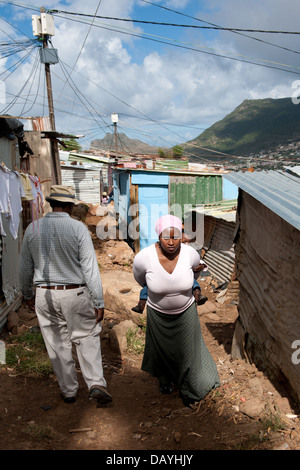 Bidonvilles de Imizamo Yethu township, Hout Bay, Cape Town, Afrique du Sud Banque D'Images