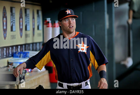 Houston, Texas, USA. 21 juillet, 2013. 21 JUL 2013 : baseball Houston Astros Jake Monroe # 10 avant de la MLB baseball match entre les Astros de Houston et les Mariners de Seattle de Minute Maid Park de Houston, TX. Credit : csm/Alamy Live News Banque D'Images