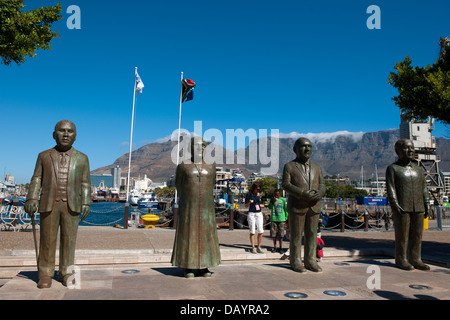 Prix Nobel Square, Victoria & Alfred Waterfront, Cape Town, Afrique du Sud Banque D'Images