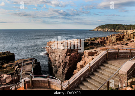 Vue panoramique près de Thunder Hole dans l'Acadia National Park, Maine Banque D'Images