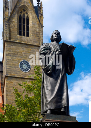 Luther Memorial sur la colère square à Erfurt, Thuringe, Allemagne Banque D'Images