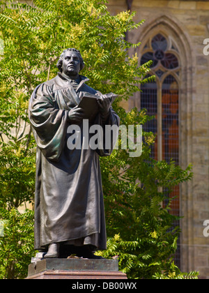 Luther Memorial sur la colère square à Erfurt, Thuringe, Allemagne Banque D'Images