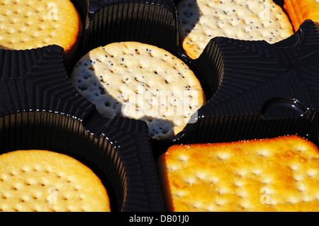 Sélection de craquelins pour le fromage, Angleterre, Royaume-Uni, Europe de l'Ouest. Banque D'Images