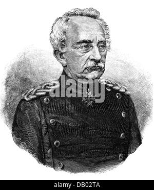 Steinmetz, Karl Friedrich von, 27.12.1796 - 2.8.1877, général prussien, portrait, gravure sur bois, 2e moitié 19e siècle, Banque D'Images