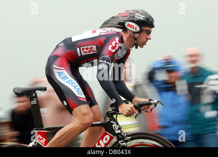 Pro Vélo allemand Jens Voigt de Team CSC illustré à la 4e étape du Tour de Bavière à Rothenburg ob der Tauber, Allemagne, 02 juin 2007. Photo : Gero Breloer Banque D'Images