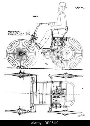 Transport / transport, voitures, variantes de véhicule, Daimler Steel Wheel coach, 1889, droits supplémentaires-Clearences-non disponible Banque D'Images