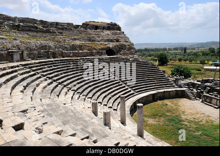 Ruines du théâtre romain à Milet, Côte égéenne, Turquie Banque D'Images