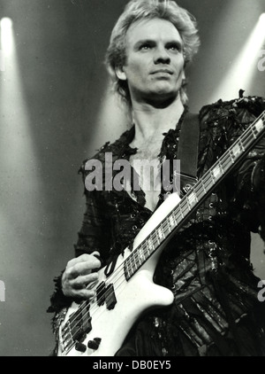 Le groupe de rock britannique de police avec Sting en décembre 1983. Photo D Hartas Banque D'Images