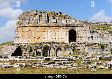 Ruines du théâtre romain à Milet, Côte égéenne, Turquie Banque D'Images