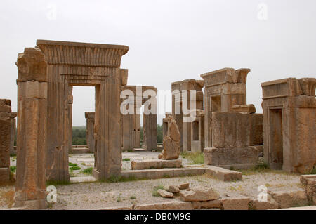 La photo montre la ruine de l'ancienne ville de Perse Persepolis, Iran, 30 avril 2007. Photo : facturation Tilman Banque D'Images