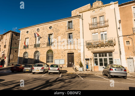 Hôtel de Ville (mairie) à Caux, Hérault, Languedoc-Roussillon, France Banque D'Images