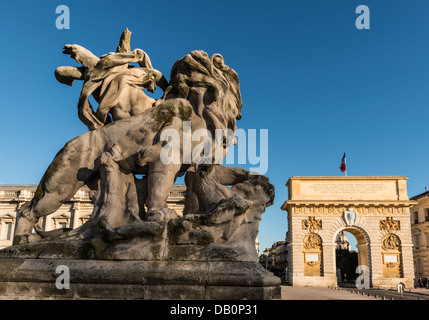 Arc de Triomphe, Montpellier, Hérault, Languedoc-Roussillon, France Banque D'Images