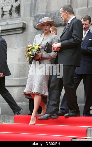 Danish Crown Princess Mary parcourt les étapes à l'ouverture traditionnelle du Parlement danois saison au Palais de Christiansborg à Copenhague, Danemark, 02 octobre 2007. Photo : Albert Philip van der Werf (Pays-Bas) Banque D'Images