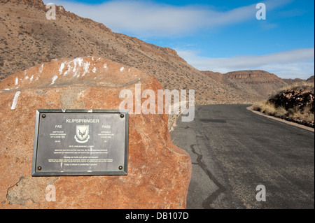 Col Klipspringer, Parc national du Karroo, Beaufort West, Afrique du Sud Banque D'Images