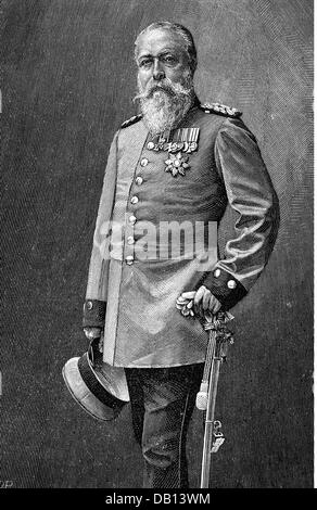 Frederick I, 9.9.1826 - 28.9.1907, Grand-duc de Baden 5.9.1856 - 28.9.1907, demi-longueur, gravure sur bois, 1901, Banque D'Images