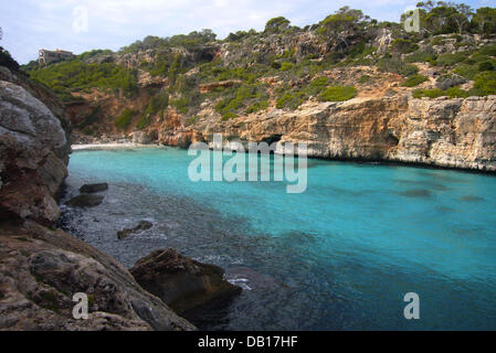 La photo montre la baie de Cala S'Almunia près de Santanyi sur l'île touristique populaire Majorque, Espagne, 23 octobre 2007. Photo : Matthias Schrader Banque D'Images