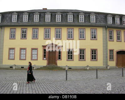 La photo montre la maison natale de Johann Wolfgang von Goethe à Weimar, Allemagne, 2005. Photo : Romain Fellens Banque D'Images